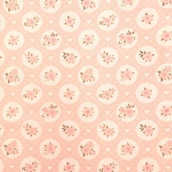 100% Floral Craft Cotton PINK